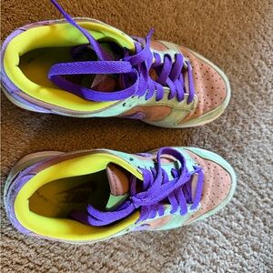 Nike Sneakers with Purple and Green Accents